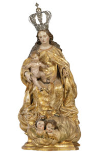 Imagen facilitada por la casa de Subastas Segre que muestra una Virgen con Niño del escultor Francisco Salzillo, máximo exponente de la escultura barroca española y figura clave de la escuela murciana del siglo XVIII, que saldrá a subasta este miércoles. EFE/Subastas Segre /  ***SOLO USO EDITORIAL/SOLO DISPONIBLE PARA ILUSTRAR LA NOTICIA QUE ACOMPAÑA (CRÉDITO OBLIGATORIO)***
