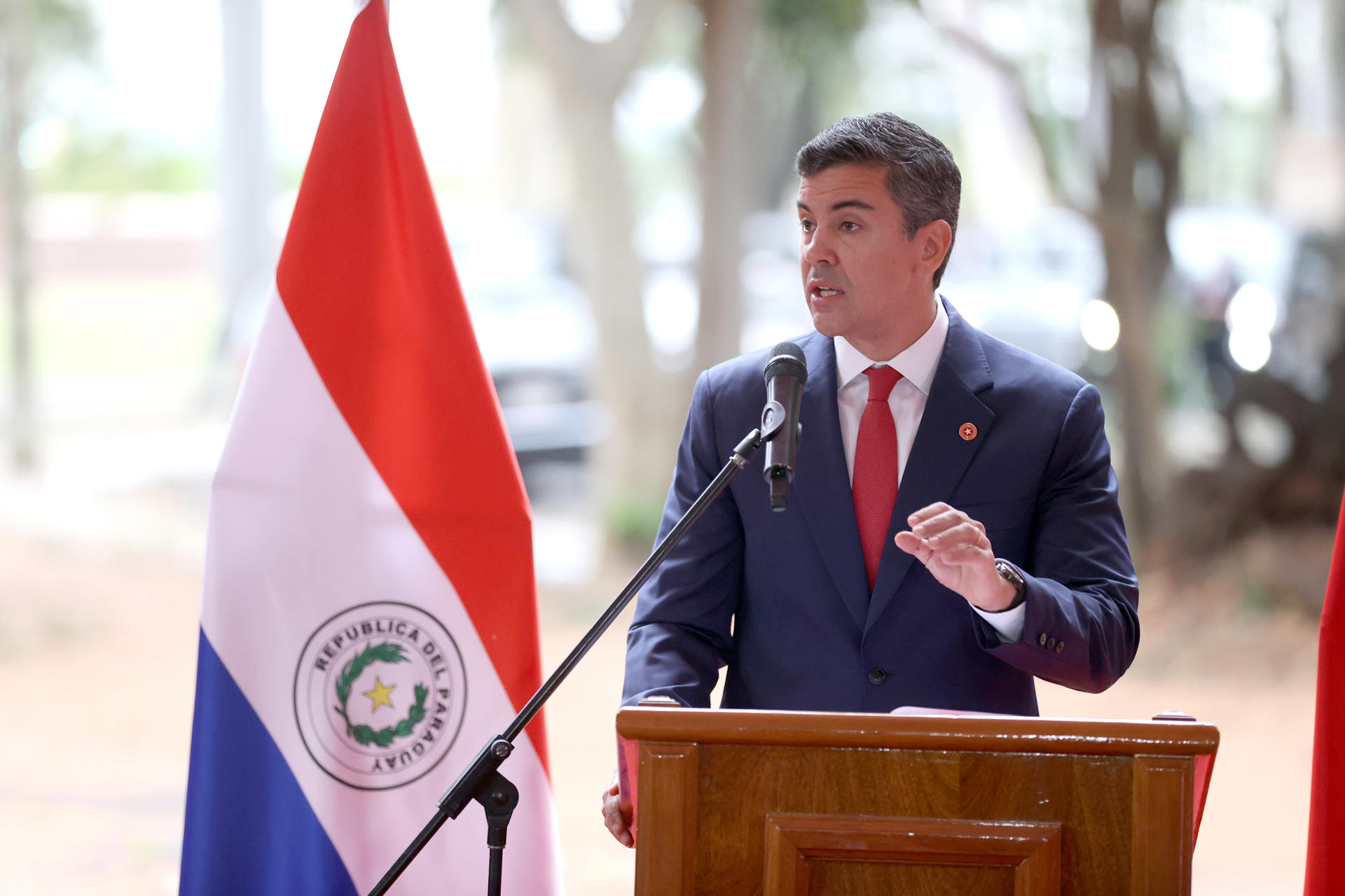 El presidente de Paraguay, Santiago Peña. EFE/ Juan Pablo Pino