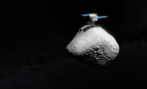 Recreación artística que compara el tamaño del del asteroide 1998 KY26 comparado con la nave espacial robótica japonesa Hayabusa2. Un nuevo estudio de un equipo internacional de astrónomos en varios observatorios, incluido el de Cerro Paranal en el desierto chileno de Atacama, revela datos sobre el tamaño y la rotación del asteroide 1998 KY26 que convierten en un desafío aún mayor la misión extendida japonesa Hayabusa2 que tiene como objetivo aterrizar allí en 2031. Las imágenes captadas por el telescopio de largo alcance (VLT), situado en Cerro Paranal, muestran que 1998 KY26 es casi tres veces menor y gira mucho más rápido de lo que se pensaba, una información clave para las operaciones de la misión en el asteroide, según informó este jueves el Observatorio Austral Europeo (ESO). EFE/ESO / SOLO USO EDITORIAL/SOLO DISPONIBLE PARA ILUSTRAR LA NOTICIA QUE ACOMPAÑA (CRÉDITO OBLIGATORIO)