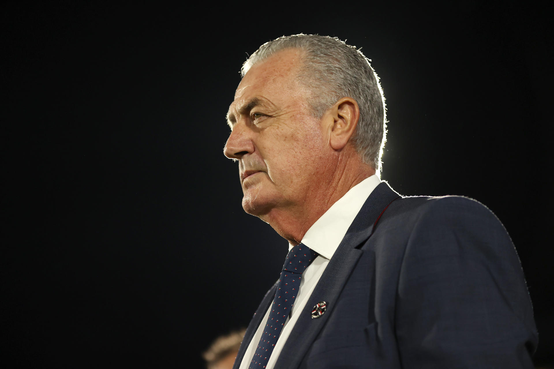 El entrenador argentino Gustavo Alfaro, el arquitecto del regreso de Paraguay a un Mundial, que será el noveno en la historia del país. EFE/ Juan Pablo Pino