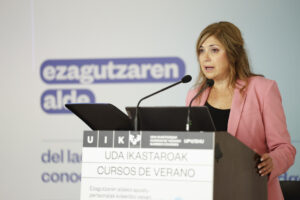 La consejera de Justicia y Derechos Humanos del Gobierno Vasco, María Jesús San José, en una imagen de archivo. EFE/Juan Herrero.