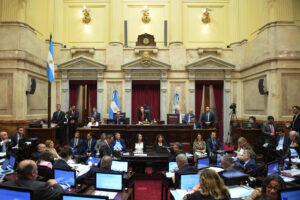 Fotografía cedida que muestra la sesión publica especial del Senado de la Nación este 18 de septiembre de 2025, en Buenos Aires, (Argentina). EFE/ Sofia Areco / Comunicación Senado