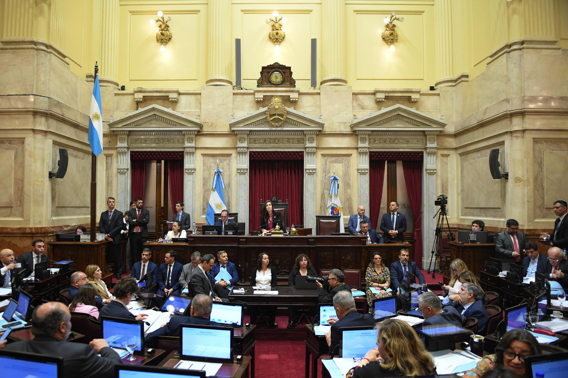 Fotografía cedida que muestra la sesión publica especial del Senado de la Nación este 18 de septiembre de 2025, en Buenos Aires, (Argentina). EFE/ Sofia Areco / Comunicación Senado