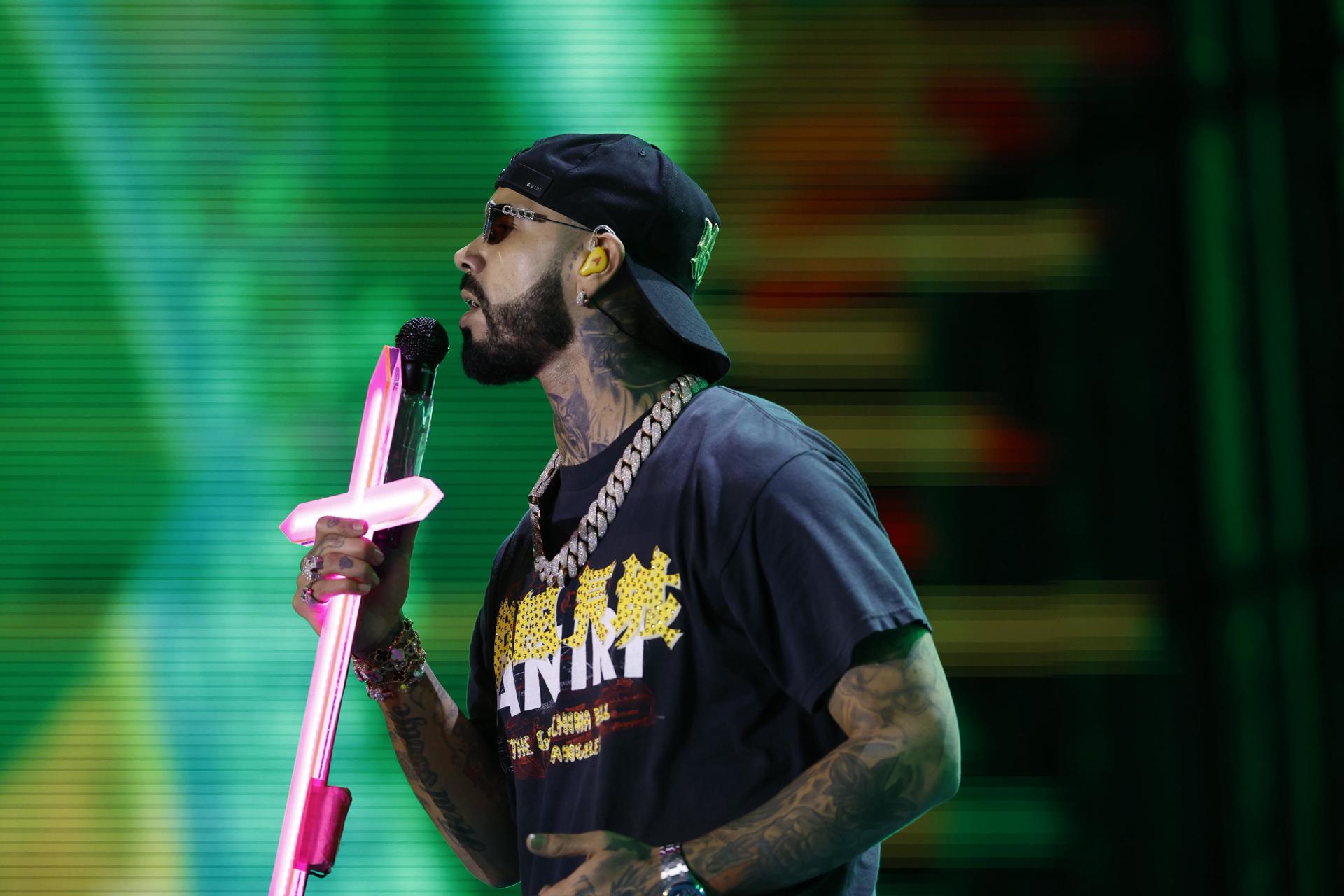 Foto de archivo del puertorriqueño Anuel AA. EFE/ Sáshenka Gutiérrez