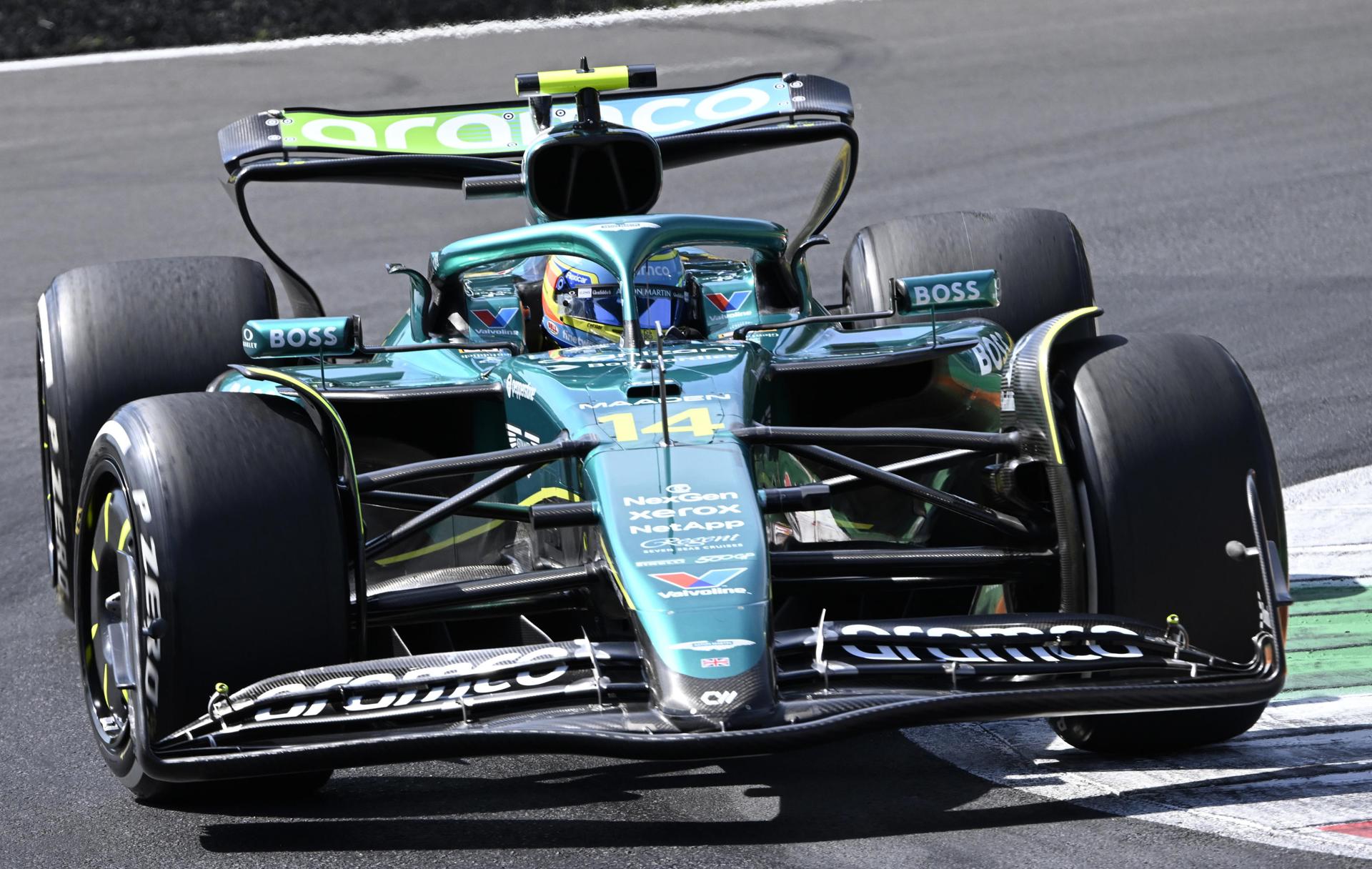 El español Fernando Alonso (Aston Martin), n Monza. EFE/EPA/DANIEL DAL ZENNARO