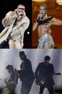 Combo de fotografías de archivo de los artistas Maluma (i-arriba), Bad Gyal (d-arriba) y la banda Morat, que harán parte la gala de los Premios Juventud 2025, el próximo 25 de septiembre, en Ciudad de Panamá (Panamá). EFE