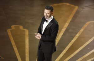 Foto de archivo del comediante, actor y presentador Jimmy Kimmel. EFE//ETIENNE LAURENT