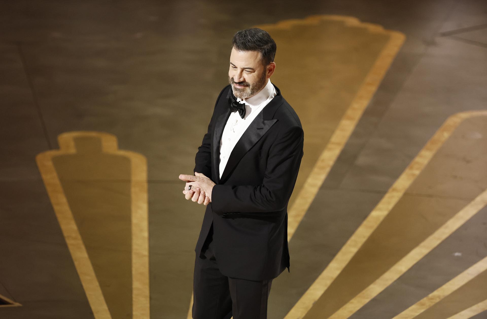 Foto de archivo del comediante, actor y presentador Jimmy Kimmel. EFE//ETIENNE LAURENT