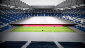 Los estadios del presente y del futuro pasarán de 60 horas de media a más de 8000 horas de uso anuales los 365 días al año. EFE/Render facilitado por Epigea