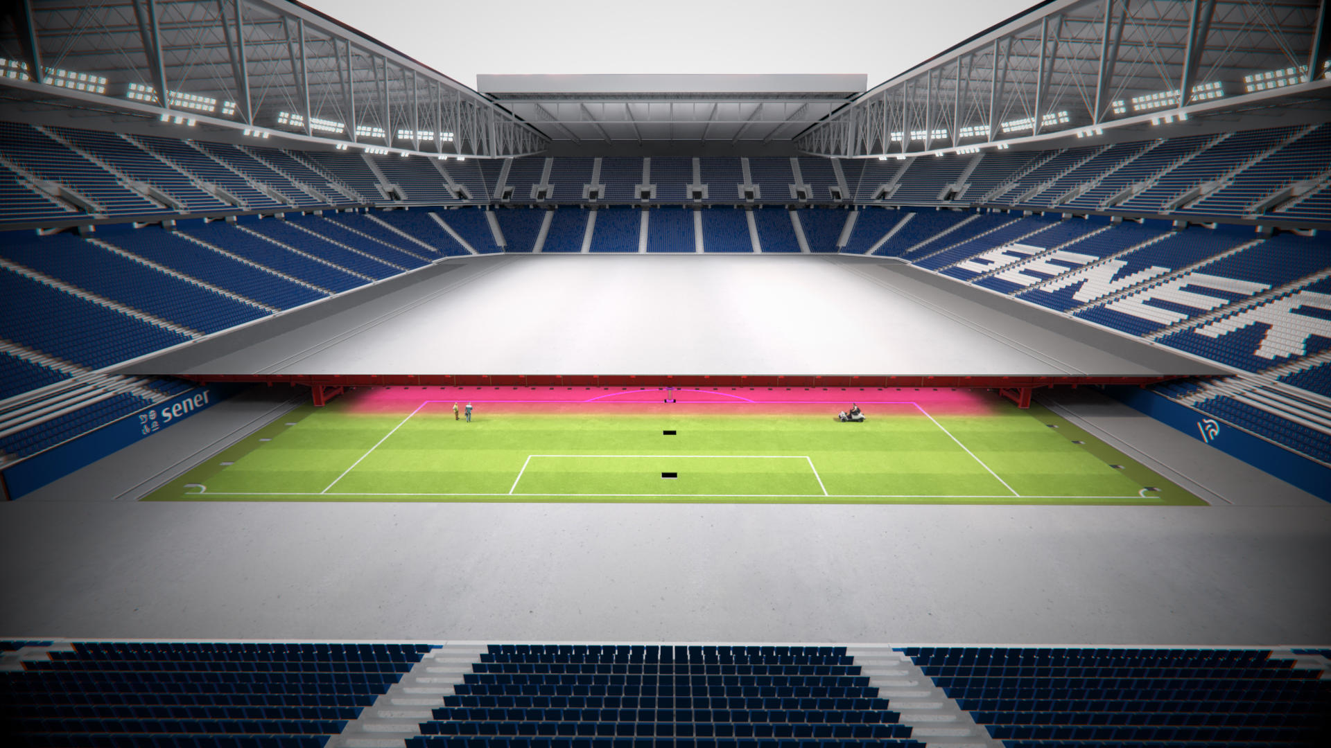 Los estadios del presente y del futuro pasarán de 60 horas de media a más de 8000 horas de uso anuales los 365 días al año. EFE/Render facilitado por Epigea