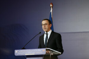 Imagen de archivo del ministro de Interior francés, Bruno Retailleau.EFE/Maria Traspaderne