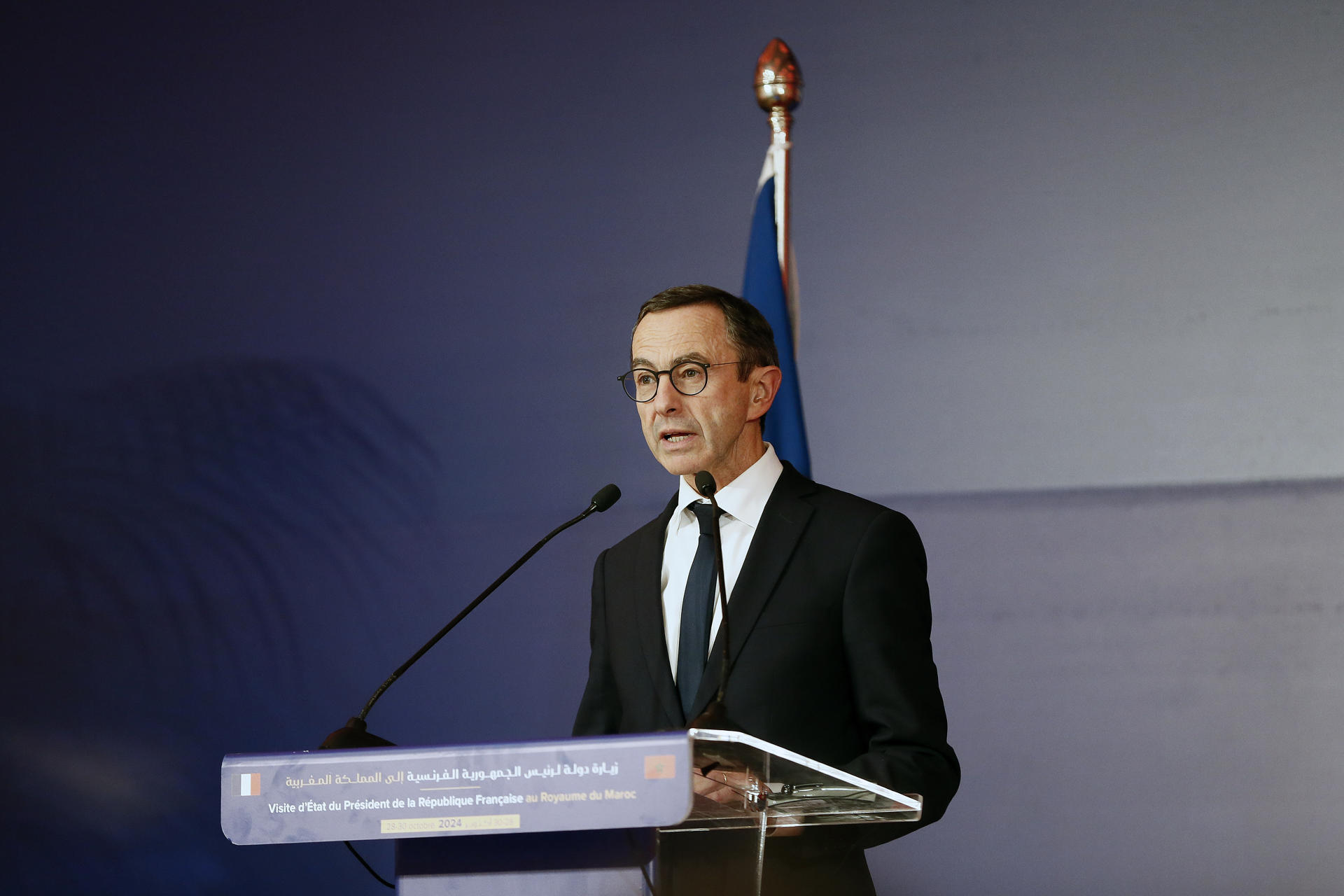 Imagen de archivo del ministro de Interior francés, Bruno Retailleau.EFE/Maria Traspaderne