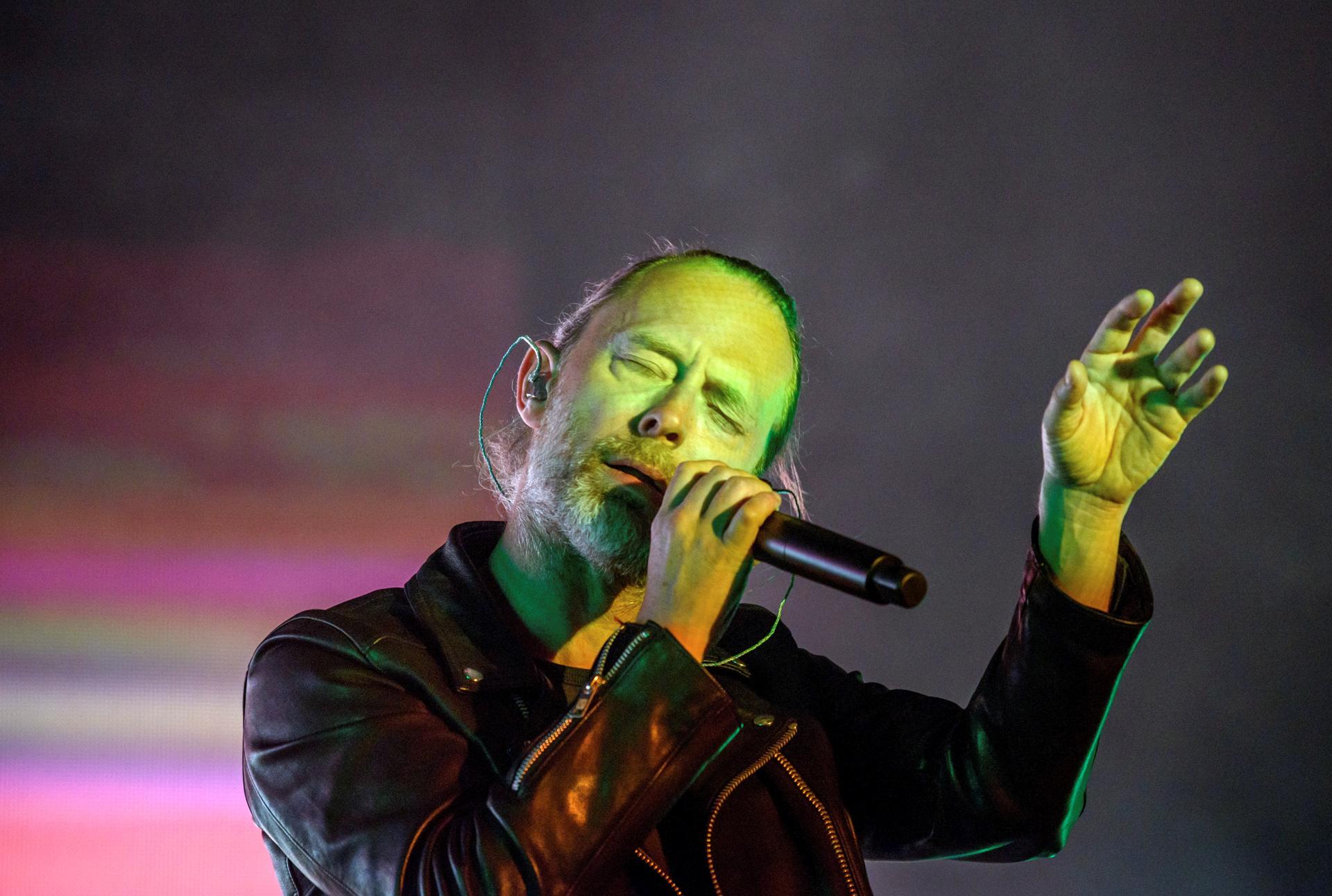 Imagen de archivo de Thomas Yorke, vocalista de la banda británica Radiohead. EFE / Javier Zorrilla.
