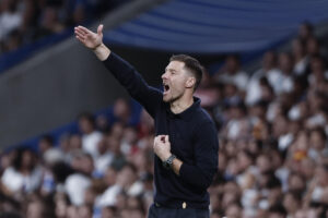 Foto de archivo del entrenador del Real Madrid Xabi Alonso. EFE/Sergio Pérez