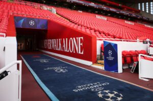 Acceso a vestuarios en Anfield, Liverpool, Reino Unido. EFE/EPA/ADAM VAUGHAN
