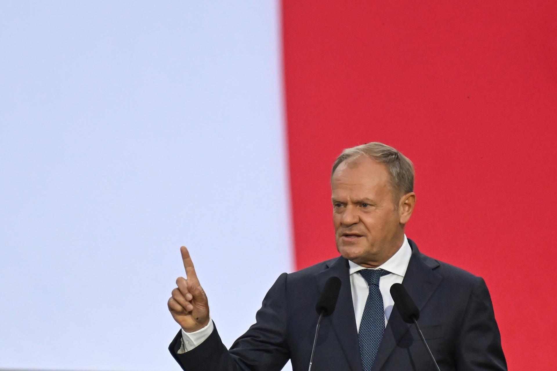 Imagen de Archivo del primer ministro polaco, Donald Tusk.
EFE/EPA/ADAM WARZAWA POLAND OUT
//////////
Gdansk (Poland), 01/09/2025.- Polish Prime Minister Donald Tusk speaks during a ceremony marking the 86th anniversary of the outbreak of World War II at the Monument to the Defenders of Westerplatte in the Westerplatte peninsula, in Gdansk, Poland, 01 September 2025. World War II began when the German Navy destroyer 'Schleswig-Holstein' fired on the Westerplatte fortifications at 04:45am on 01 September 1939. (Polonia) EFE/EPA/ADAM WARZAWA POLAND OUT