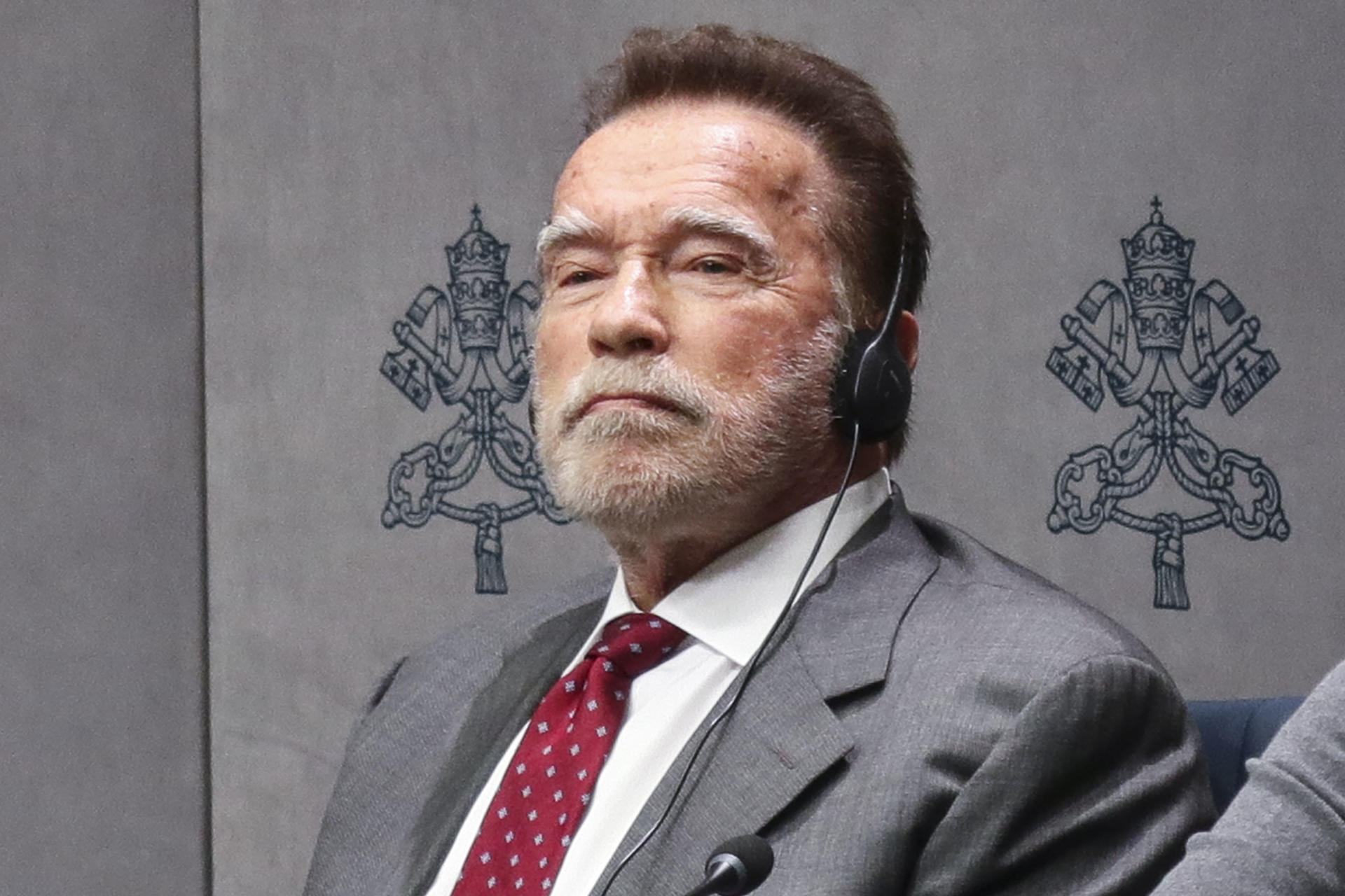 El actor, político y activista estadounidense Arnold Schwarzenegger, en una rueda de prensa este martes. EFE/Daniel Cáceres