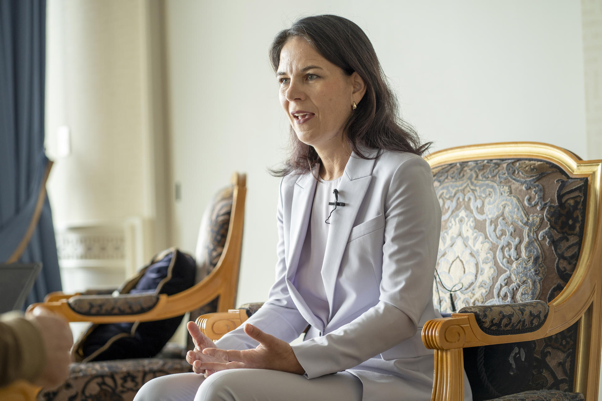 La presidenta de la Asamblea General de las Naciones Unidas, Annalena Baerbock, fue captada este 17 de septiembre, durante una entrevista con EFE, en Nueva York (Estados Unidos). EFE/Ángel Colmenares