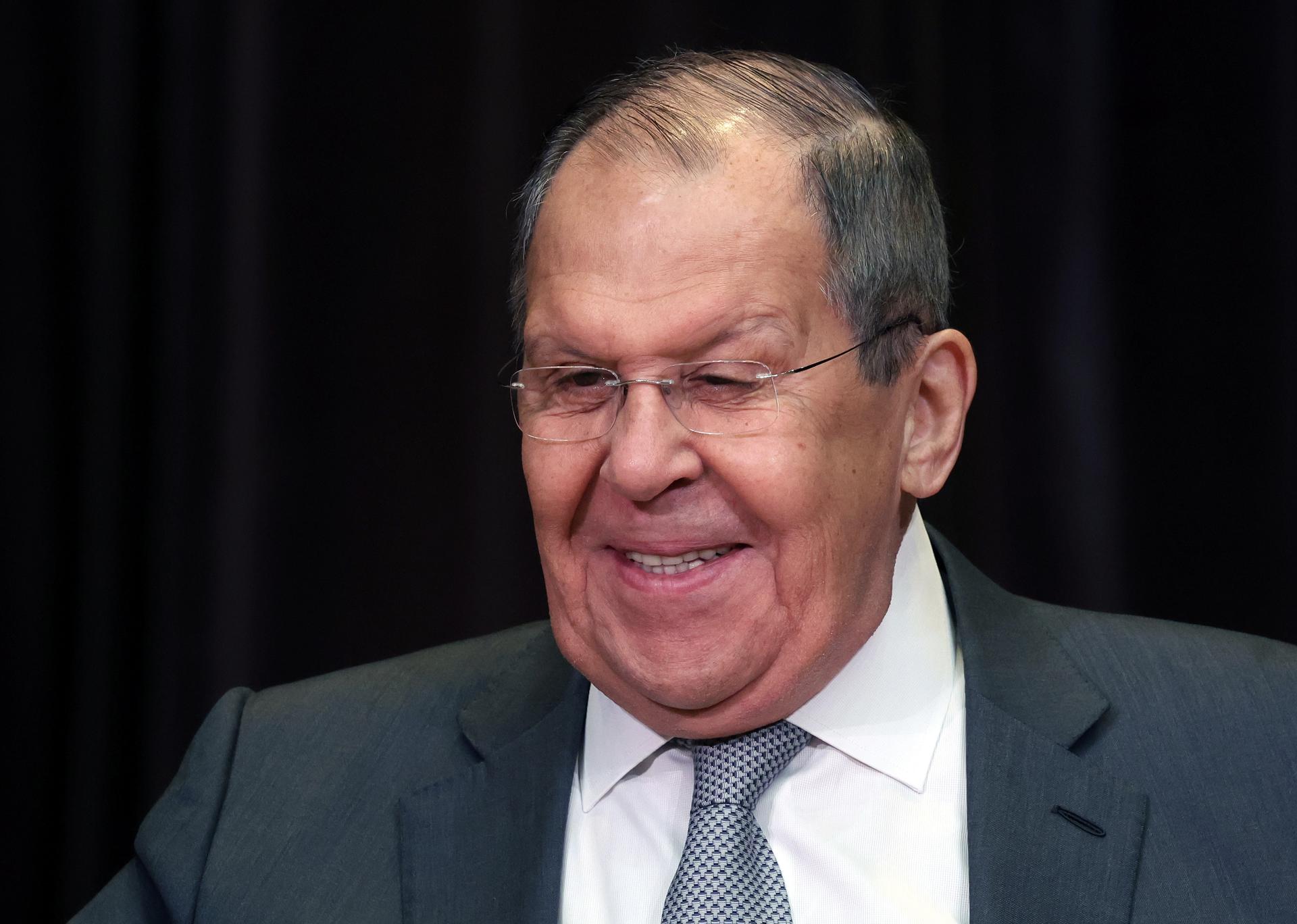 El ministro de Asuntos Exteriores de Rusia, Sergei Lavrov, durante su reunión anual con los estudiantes del Instituto Estatal de Relaciones Internacionales de Moscú en Moscú, Rusia, 08 de septiembre de 2025. (Rusia, Moscú)
EFE/EPA/MAXIM SHIPENKOV