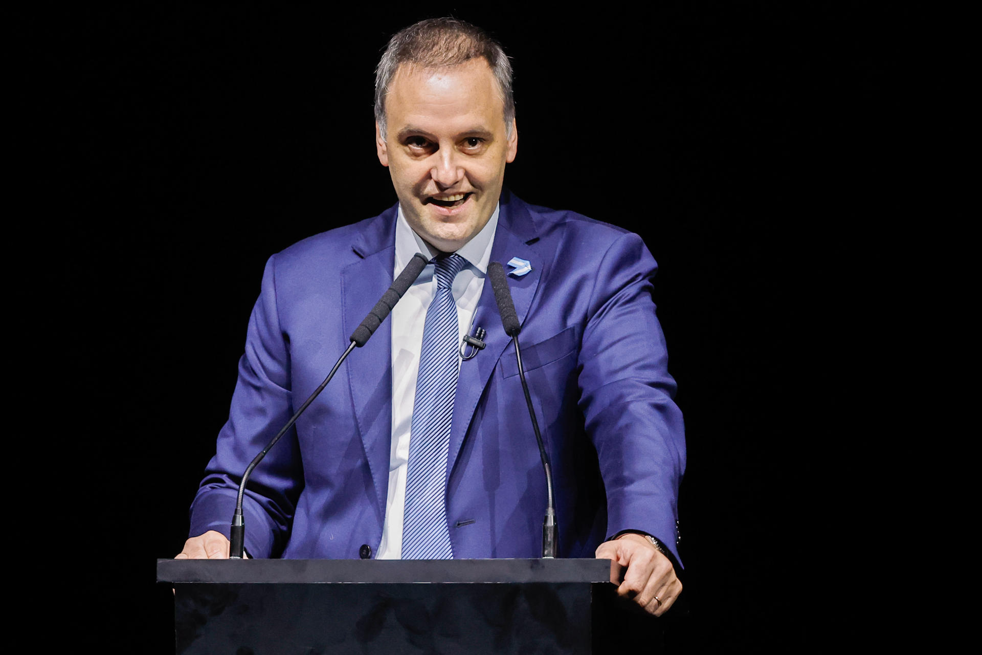 Fotografía de archivo del portavoz de la Presidencia de Argentina, Manuel Adorni, durante una rueda de prensa, en Buenos Aires (Argentina). EFE/Juan Ignacio Roncoroni