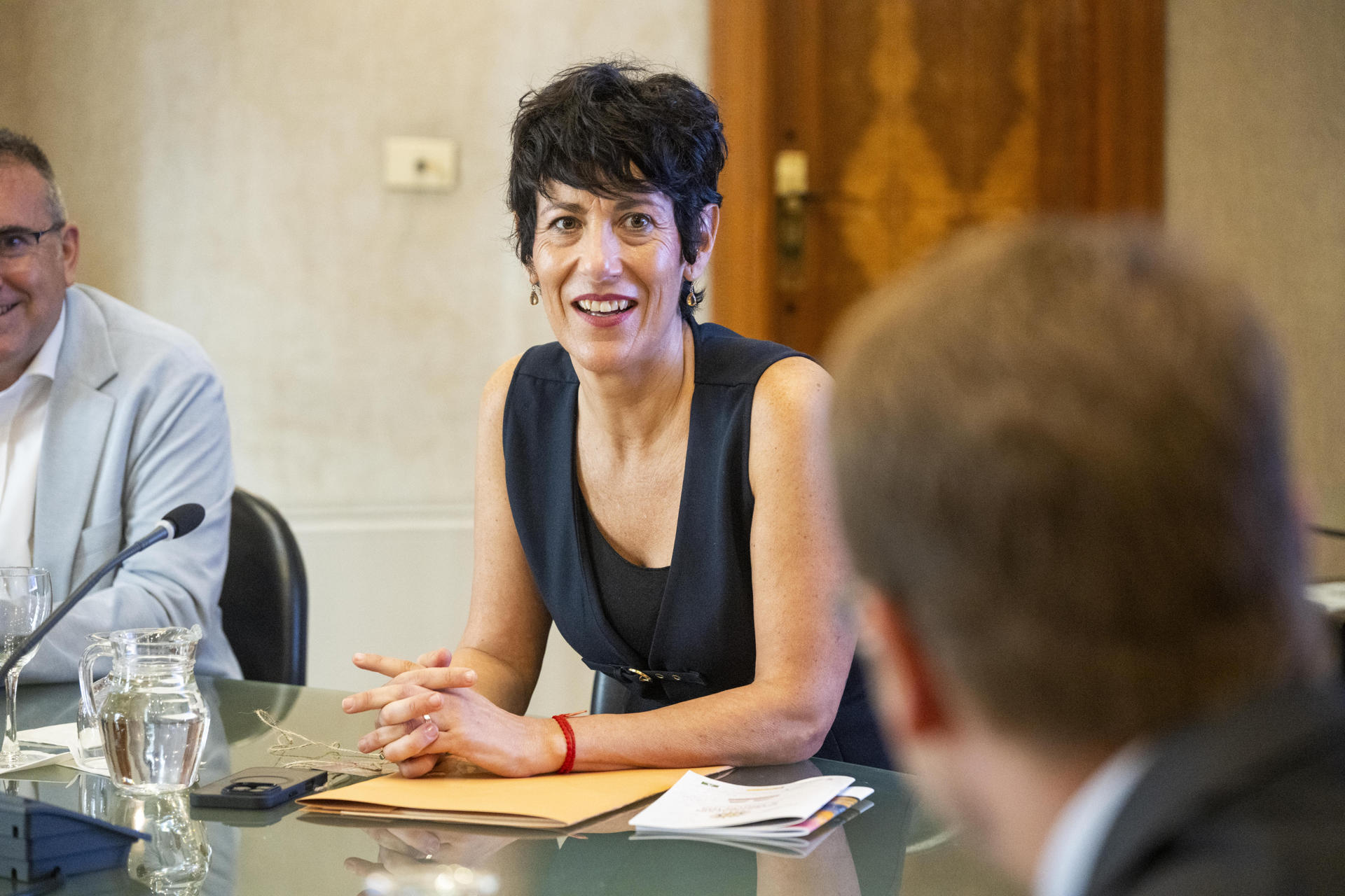 La ministra de Inclusión, Seguridad Social y Migraciones, Elma Saiz, clausura este viernes el congreso internacional FOM@Play: Migration, identity and transnational discourses, que tiene por objeto analizar la percepción de la sociedad de cuestiones como la libertad de movimiento. EFE/ Miguel Ángel Molina