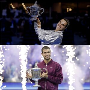 90 millones de dólares en premios. Un 20 % más que en 2024 y un récord absoluto para un torneo de tenis. Eso es lo que ha repartido el Abierto de Estados Unidos entre sus participantes y ganadores. Carlos Alcaraz se lleva un cheque de 5 millones. Aryna Sabalenka también.EFE/EPA