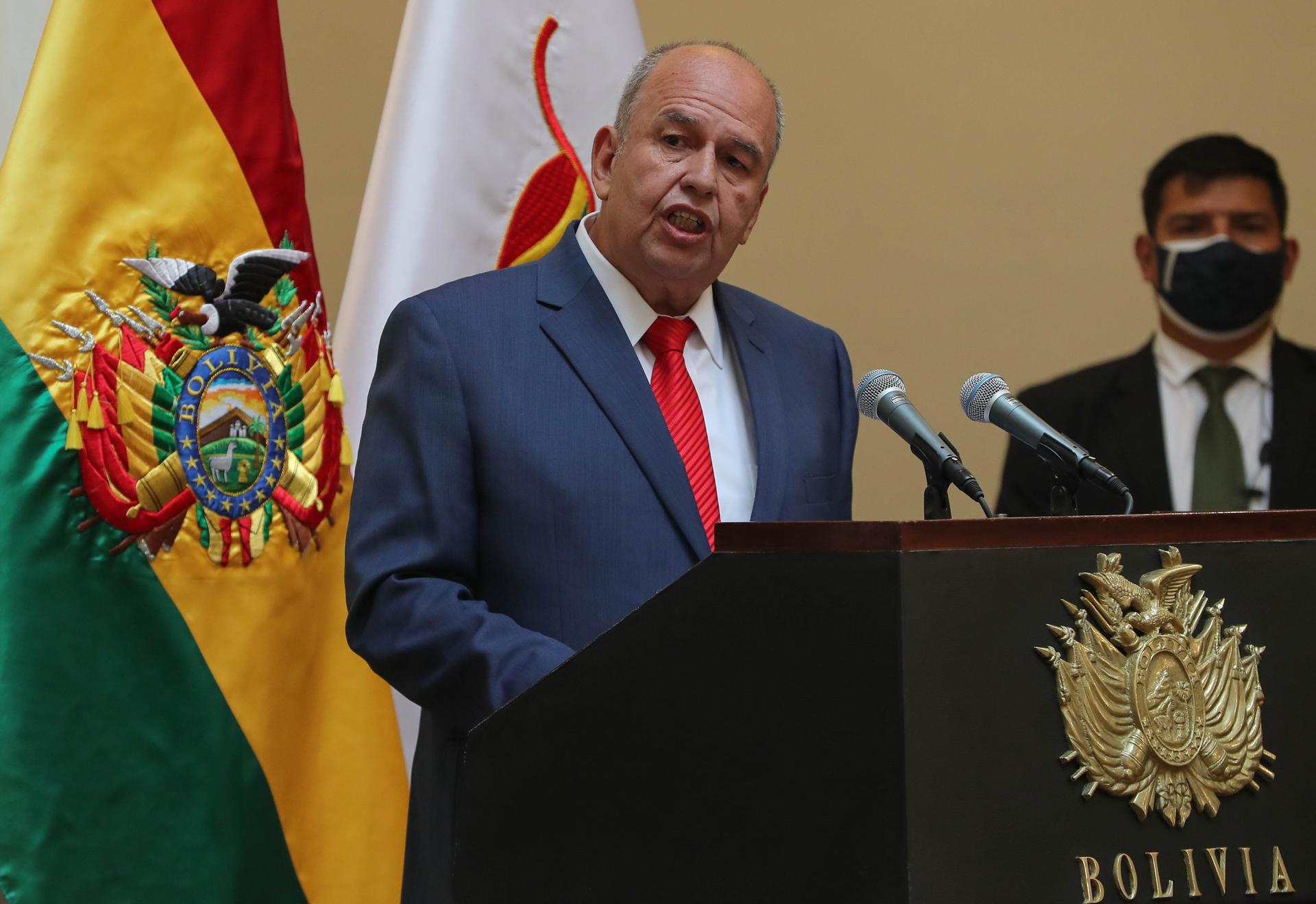 Fotografía de archivo de Arturo Murillo, exministro interino de Gobierno de Bolivia. EFE/Martin Alipaz