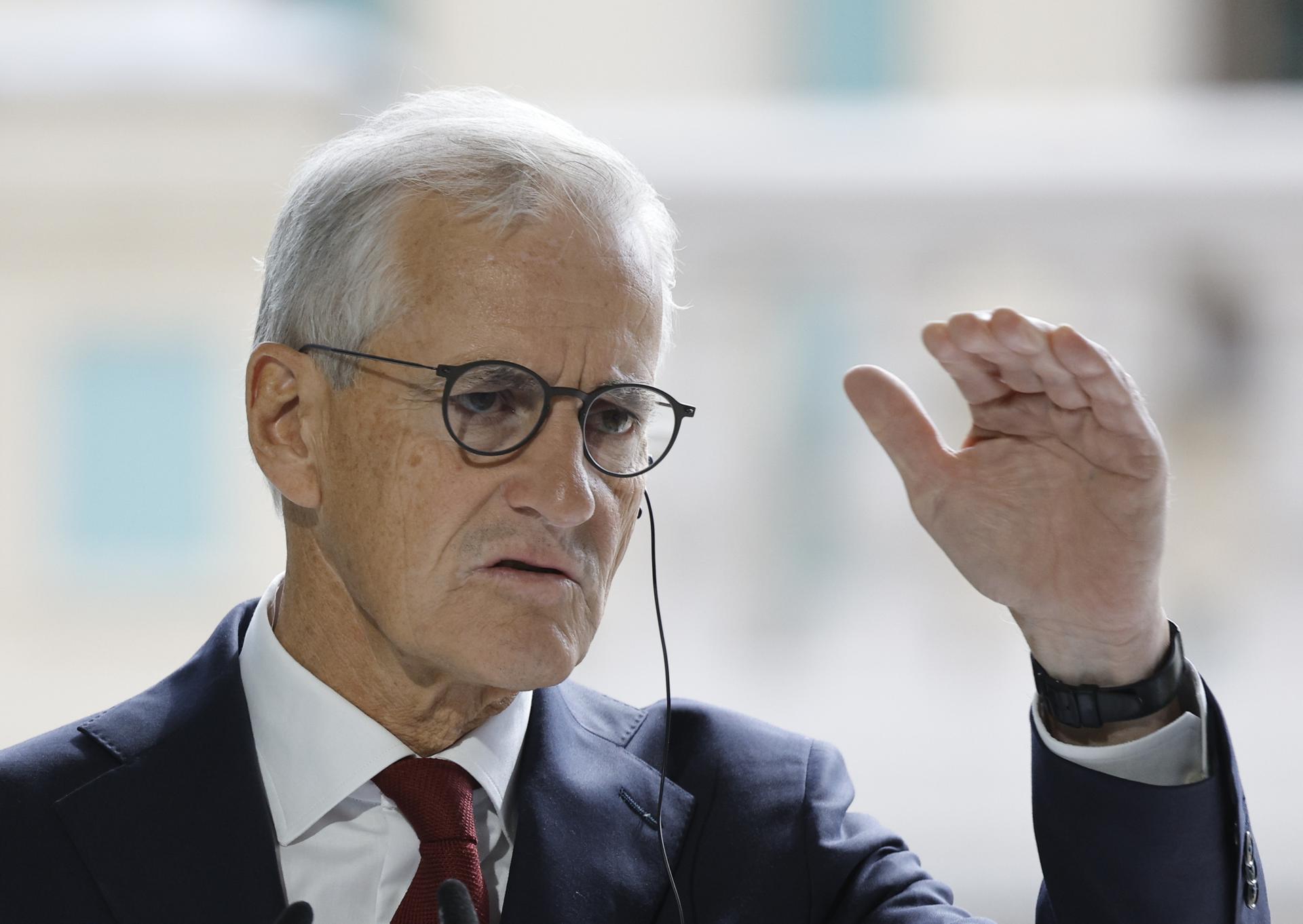 Imagen de archivo del primer ministro noruego, Jonas Gahr Støre. (Noruega, Ucrania, Kiev) EFE/EPA/SERGEY DOLZHENKO