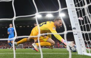 El portero del Atletico Madrid Jan Oblakdurante el partido de la fase de liga de la UEFA Champions League league que han jugado Liverpool y Atletico Madrid en Liverpool, Reino Unido.  EFE/EPA/ADAM VAUGHAN