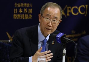 Fotografía de archivo del exsecretario general de la ONU, Ban Ki-Moon. EFE/EPA/FRANCK ROBICHON