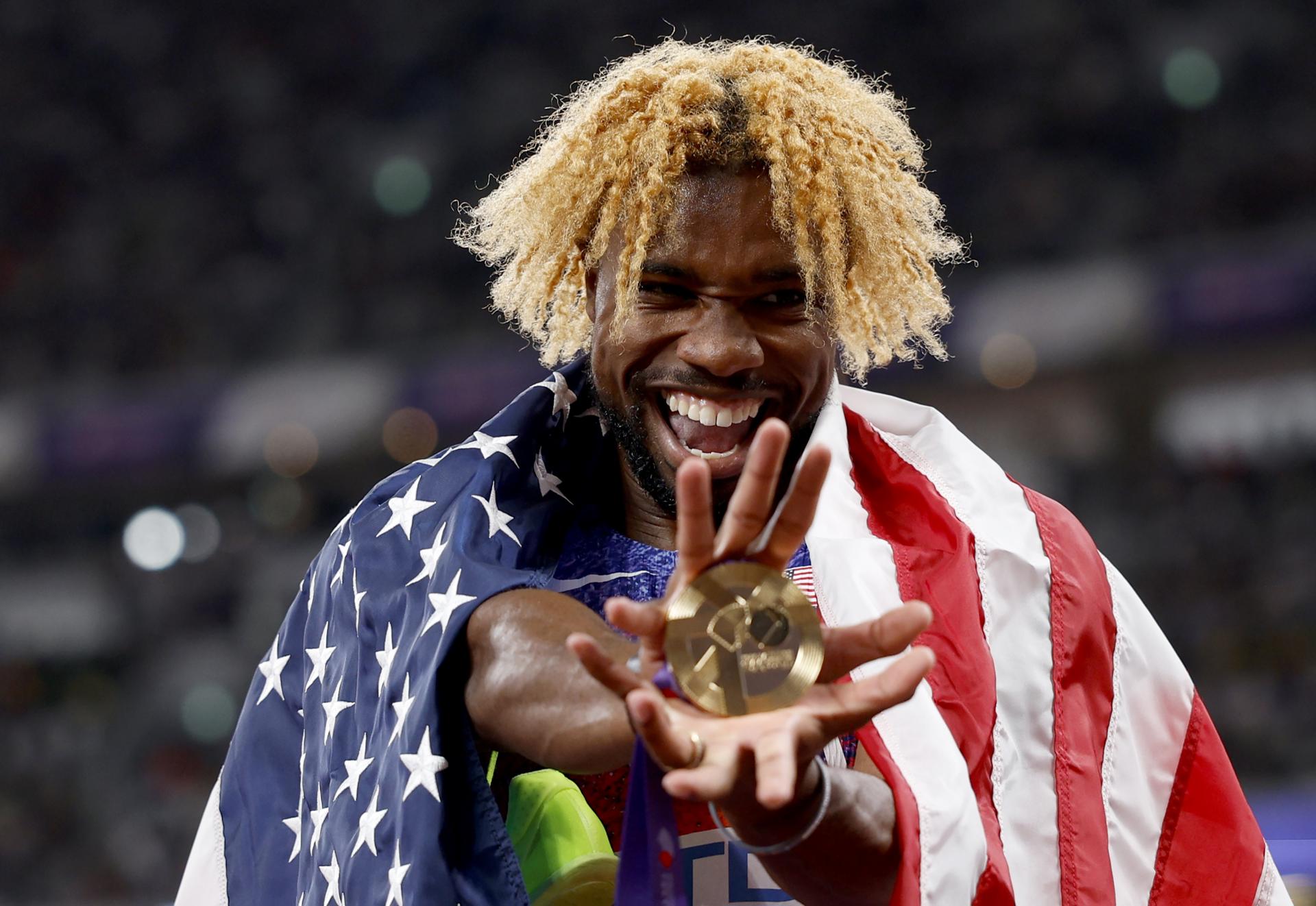 Noah Lyles. EFE/EPA/FRANCK ROBICHON
