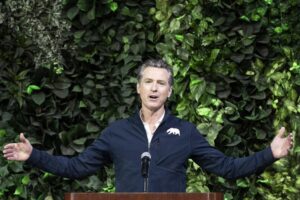 Fotografía de archivo del gobernador de California, Gavin Newsom. EFE/EPA/ETIENNE LAURENT /ARCHIVO