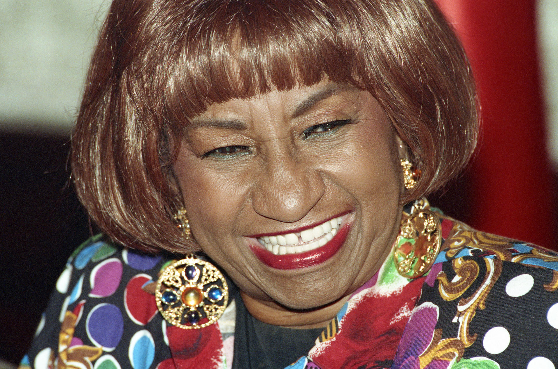 Fotografía de archivo, tomad en julio de 1993, de la legendaria cantante cubana Celia Cruz, en Bilbao (España). EFE/Txema Fernández