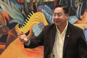 Fotografía del presidente de Bolivia, Luis Arce. EFE/ Luis Gandarillas