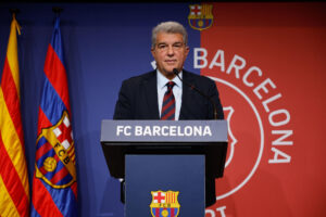 Imagen de archivo del presidente del FC Barcelona, Joan Laporta. EFE/ Alberto Estevez