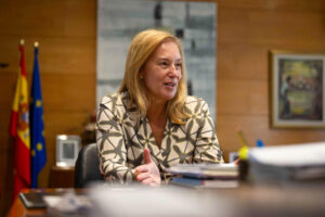 La presidenta del Parlamento de Cantabria, María José González Revuelta (PP), en una entrevista con EFE. EFE/Pedro Puente Hoyos