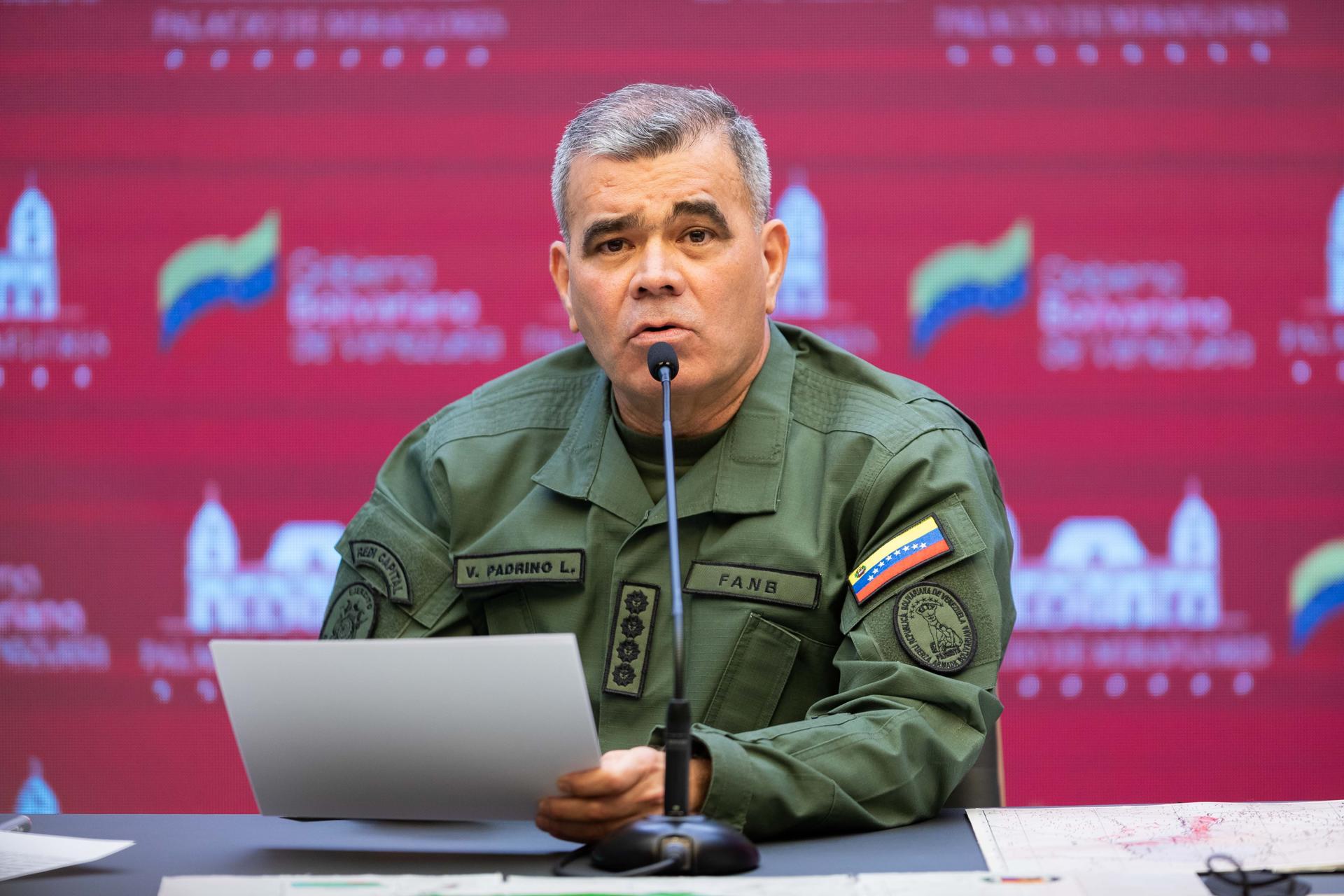 Fotografía de archivo del ministro de Defensa de Venezuela, Vladimir Padrino López. EFE/ Rayner Peña R.