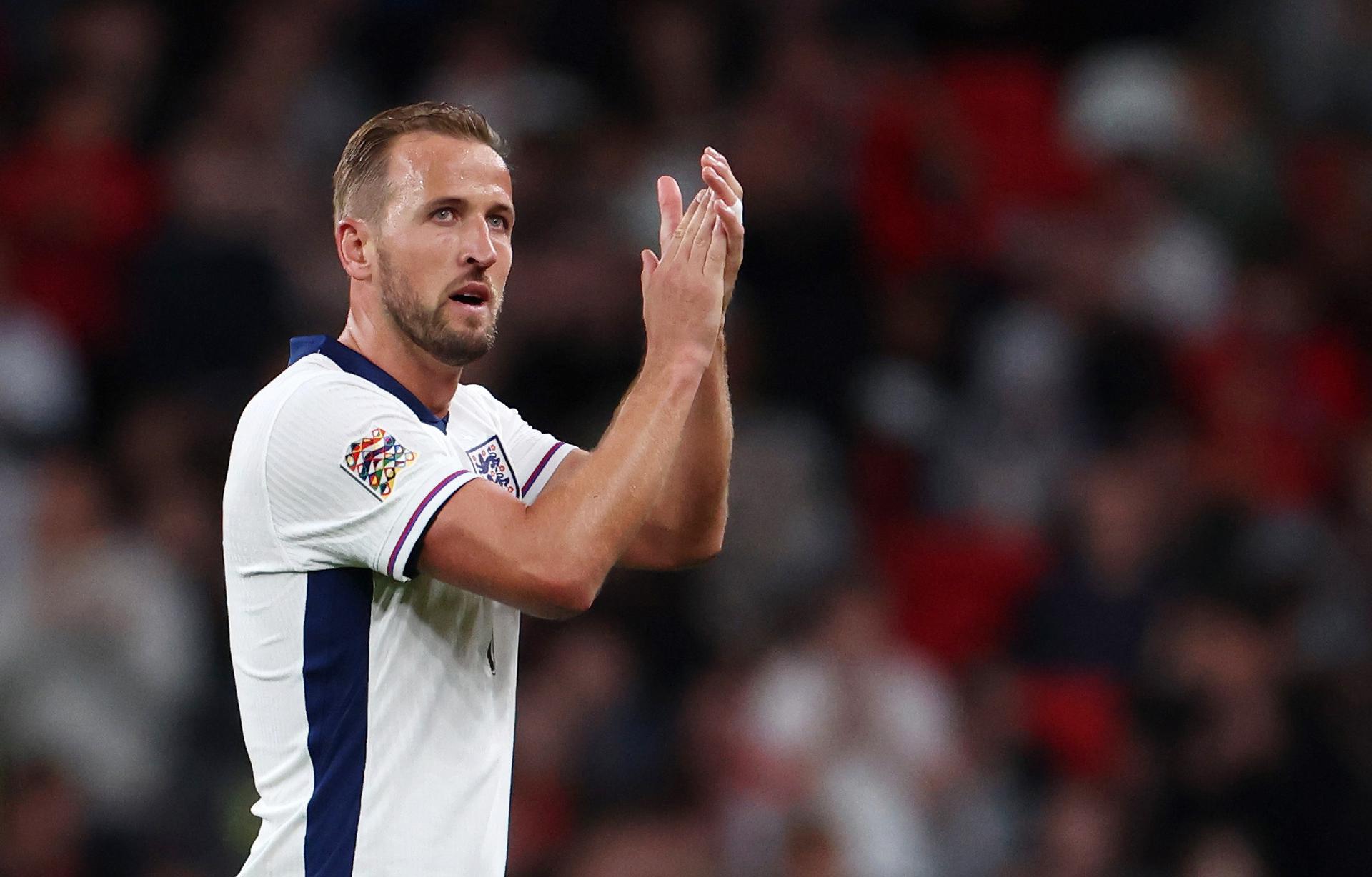 Harry Kane jugando con Inglaterra en un partido Liga de Naciones el 10 de septiembre de 2024. EFE/EPA/Andy Rain