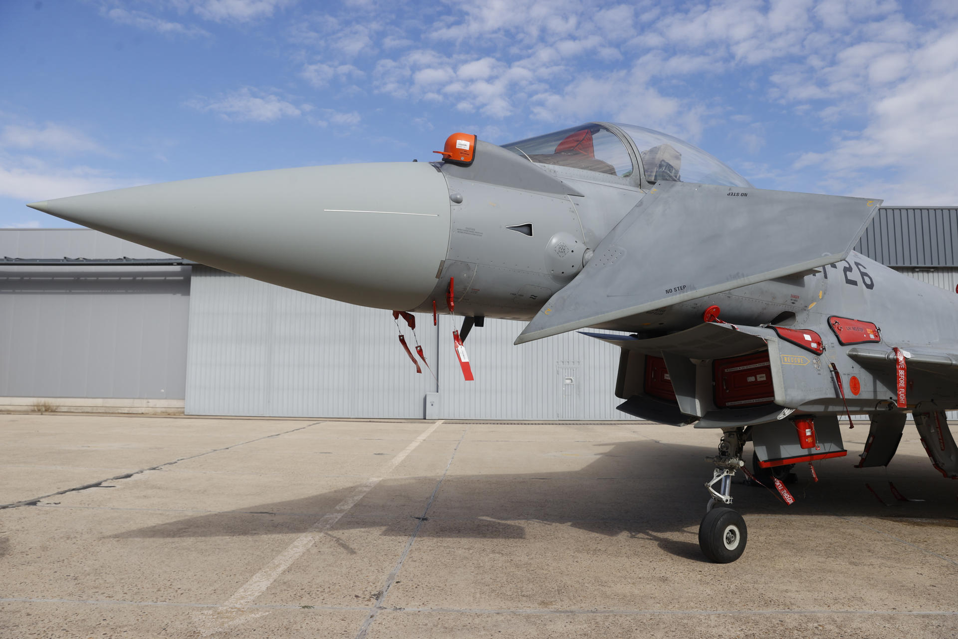 Vista de un Eurofighter. EFE / Juan Carlos Hidalgo