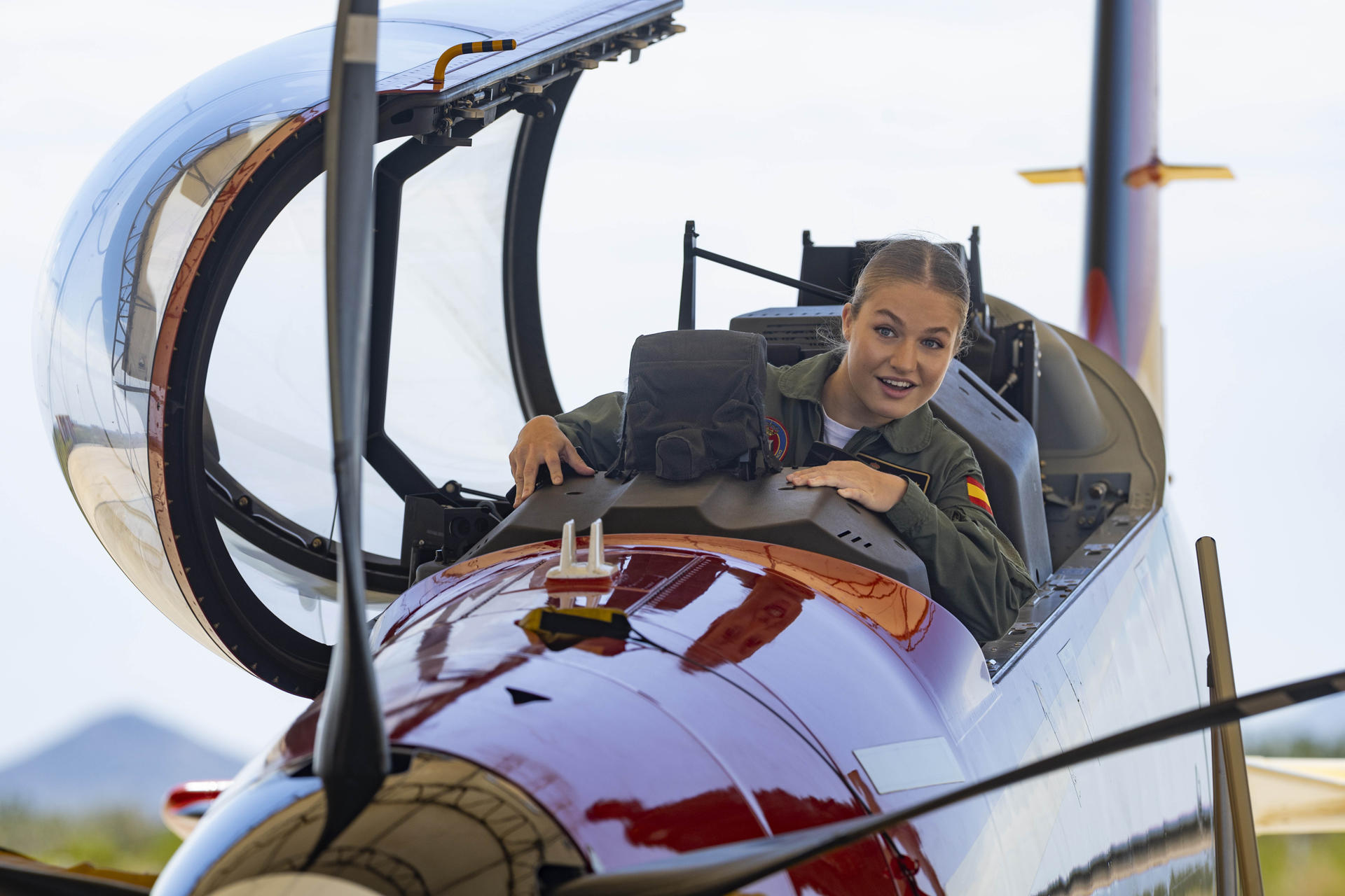 La princesa Leonor en la Academia General del Aire de San Javier (AGA) . EFE/ Marcial Guillén
