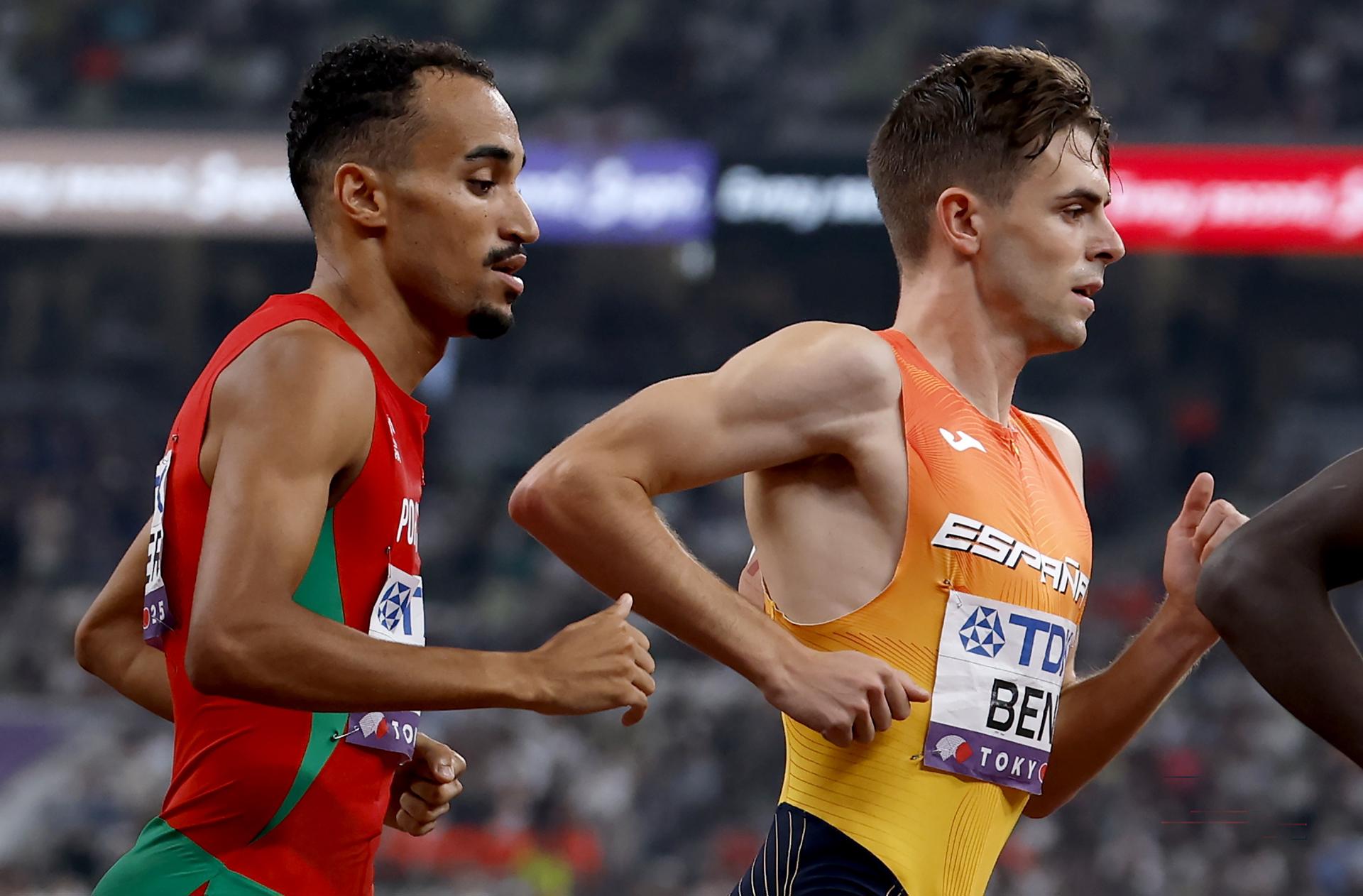 El atleta español Adrian Ben tras la final de los 1500m del Mundial que se disputa en Tokio, Japón. EFE/EPA/FRANCK ROBICHON
