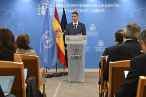Fotografía del presidente del Gobierno español, Pedro Sánchez en Nueva York. EFE/Borja Puig de la Bellacasa/Pool Moncloa