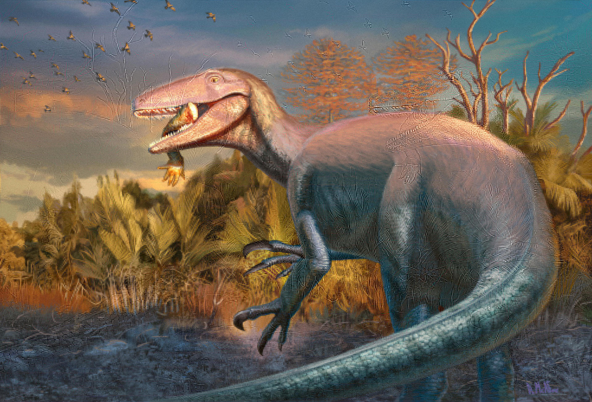 Reconstrucción artística del Joaquinraptor casali. Andrew McAfee, Carnegie Museum of Natural History
