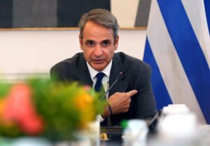 Foto de archivo del primer ministro griego Kyriakos Mitsotakis. (Grecia, Atenas) EFE/ORESTIS PANAGIOTOU