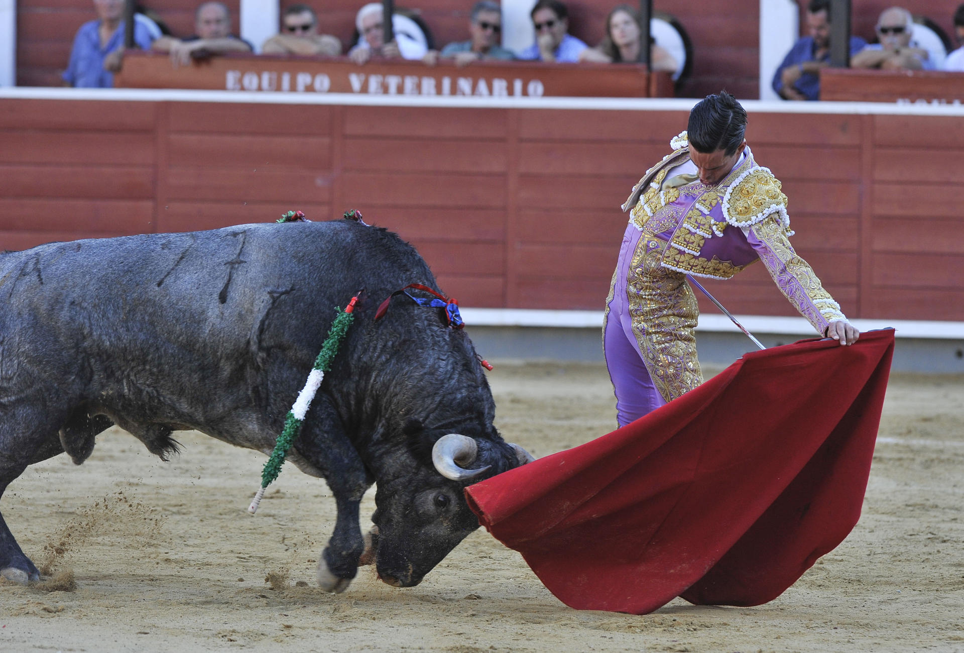 El diestro David Galván durante el festejo de este miércoles en la Feria de Albacete. EFE/ Manu
