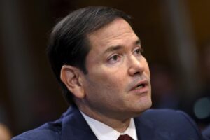 El secretario de Estado de EE.UU., Marco Rubio, en el Capitolio de los Estados Unidos en Washington DC, EE. UU., el 11 de septiembre de 2025. EFE/EPA/Willl Oliver