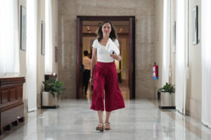 La portavoz de Podemos Ione Belarra, a su llegada a la reunión de la Junta de Portavoces en el Congreso en Madrid, este martes. EFE/ Borja Sanchez-Trillo