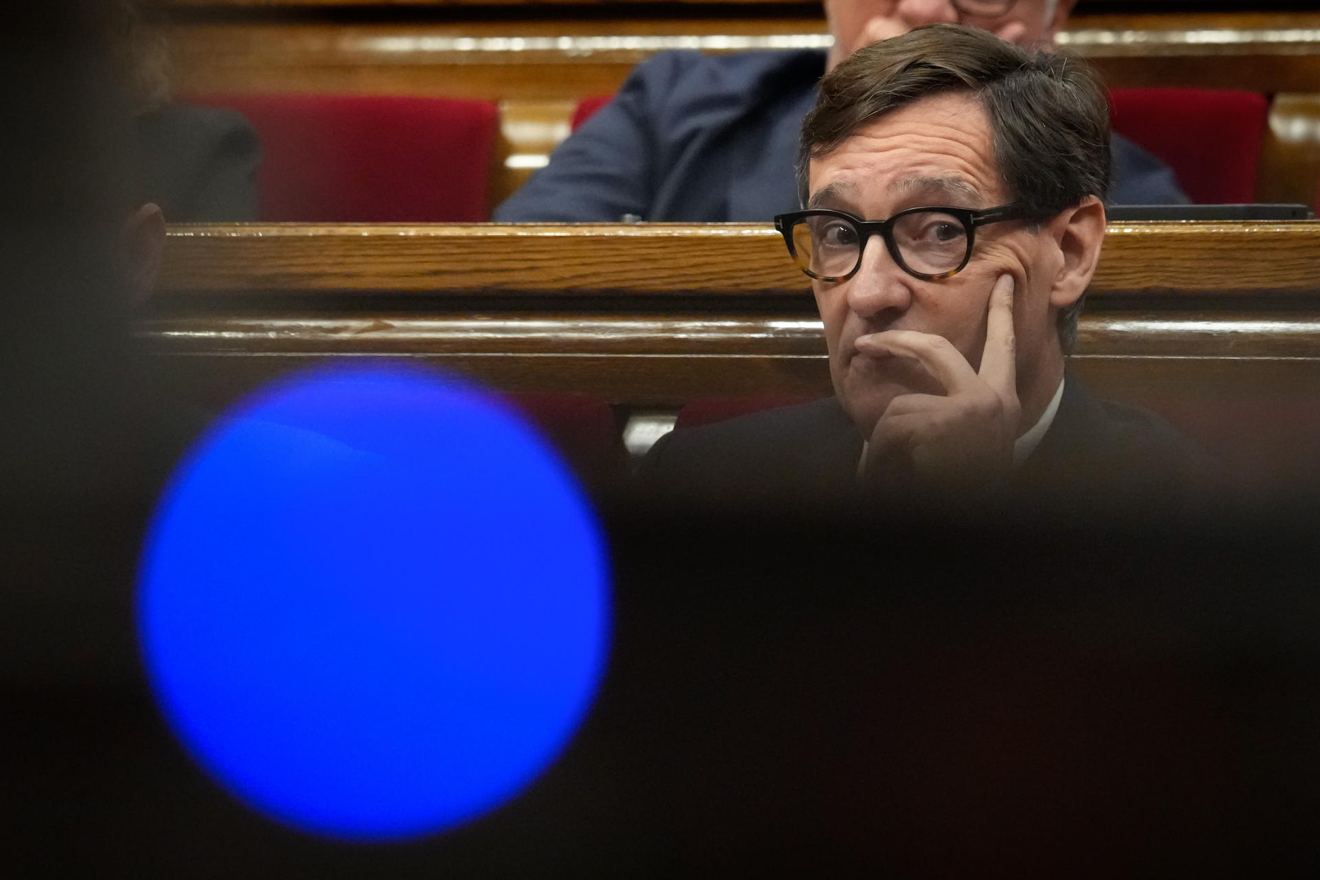 El presidente de la Generalitat, Salvador Illa, durante la sesión de control al gobierno catalán en julio último. EFE/Enric Fontcuberta
