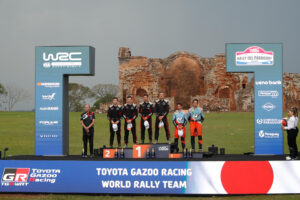El Campeonato Mundial de Rallies (WRC) cerró su décima ronda en las desafiantes pistas de tierra roja de Paraguay, país que debutó como anfitrión y donde resultó ganador el piloto francés Sébastien Ogier (Toyota). EFE/ Juan Pablo Pino
