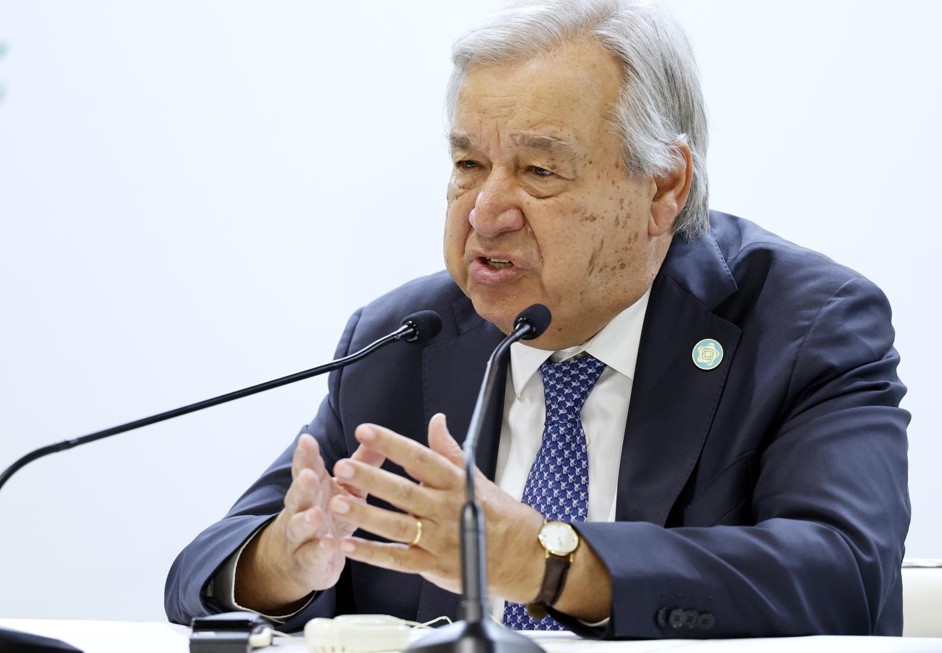 Fotografía del secretario general de las Naciones Unidas, António Guterres. EFE/Franck Robichon